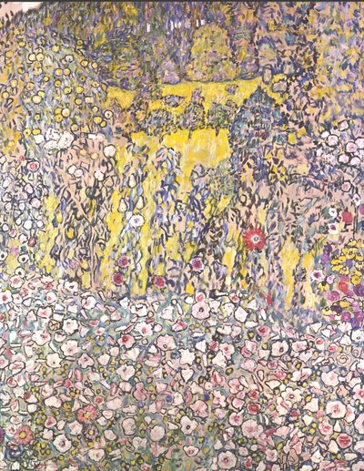 Garden Landscape with Mountain Peak by Gustav Klimt